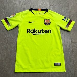 Nike Boys FC Barcelona football soccer jersey s Small 9-10 volt
